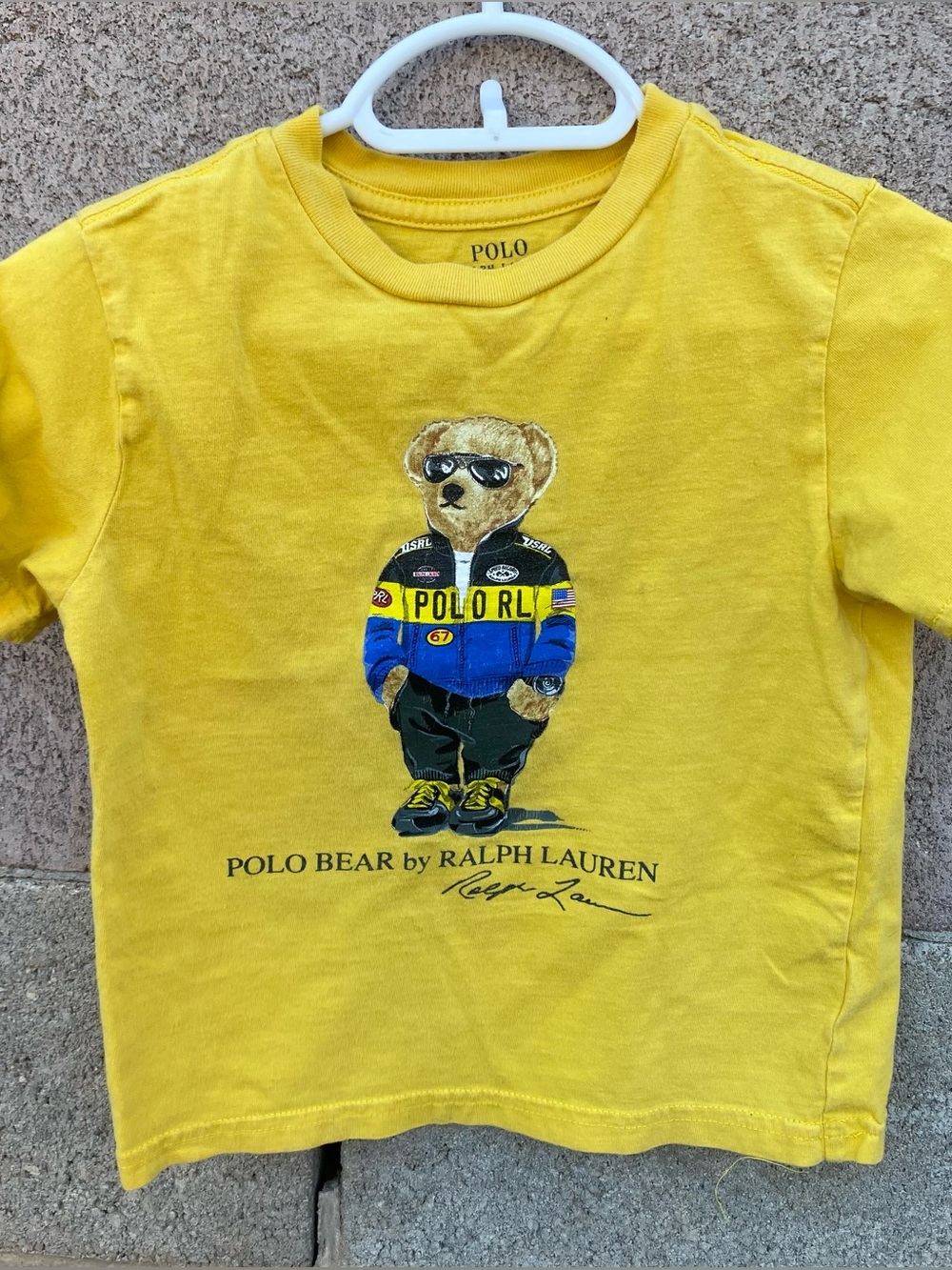 Polo Bear By POLO RALPH LAUREN Size 3/3T Polo RL Yellow Tee T shirt